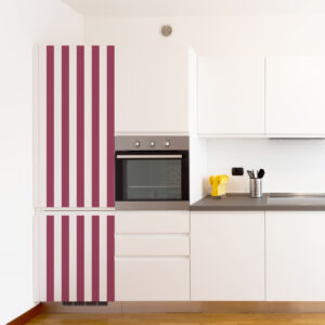 sticker frigo rayure prune magnifique