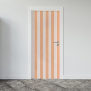 sticker porte rayure pêche, tendance rayure, pantone 2024