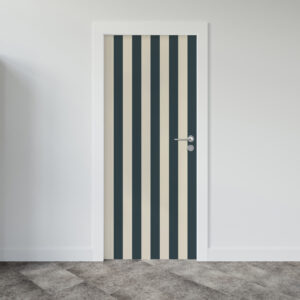 sticker porte rayure noire, tendance rayure