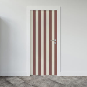 sticker porte rayure chocolat, tendance rayure