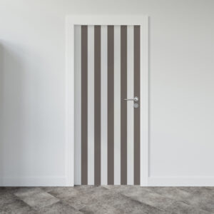 sticker porte rayure taupe, inspiration rayure retro