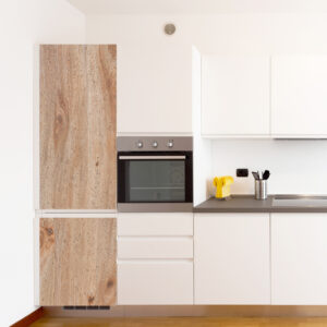 sticker frigo, magnifique, imitation bois, facade meuble cuisine