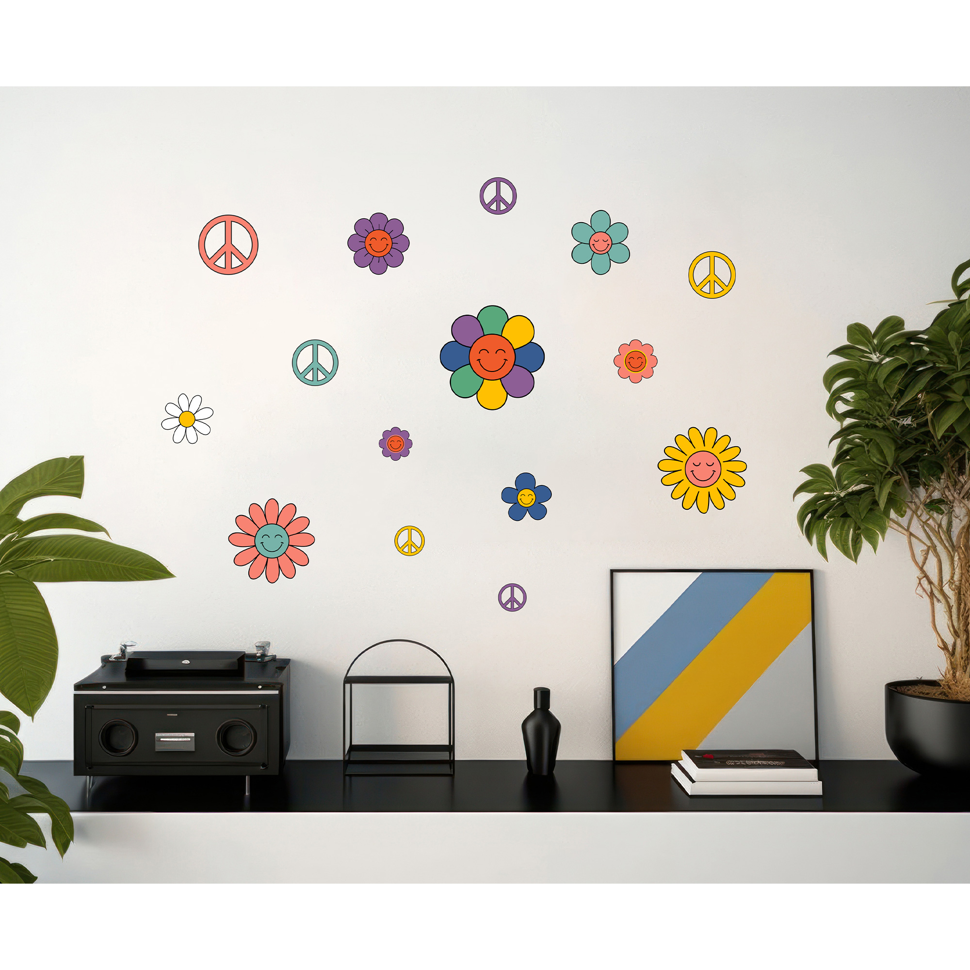 Stickers - Seventies 1 sticker, seventies, fleurs