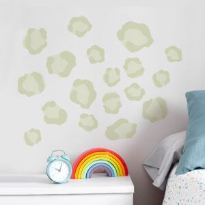 sticker, tâches de léopard vert pastel
