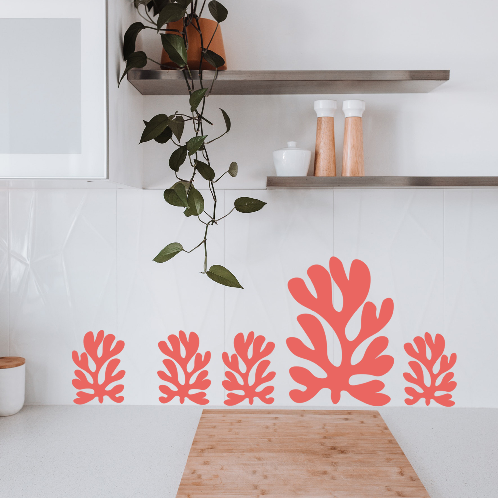 sticker, coraux rouge