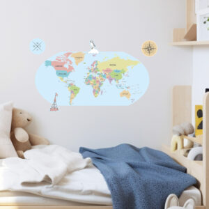 sticker, carte du monde