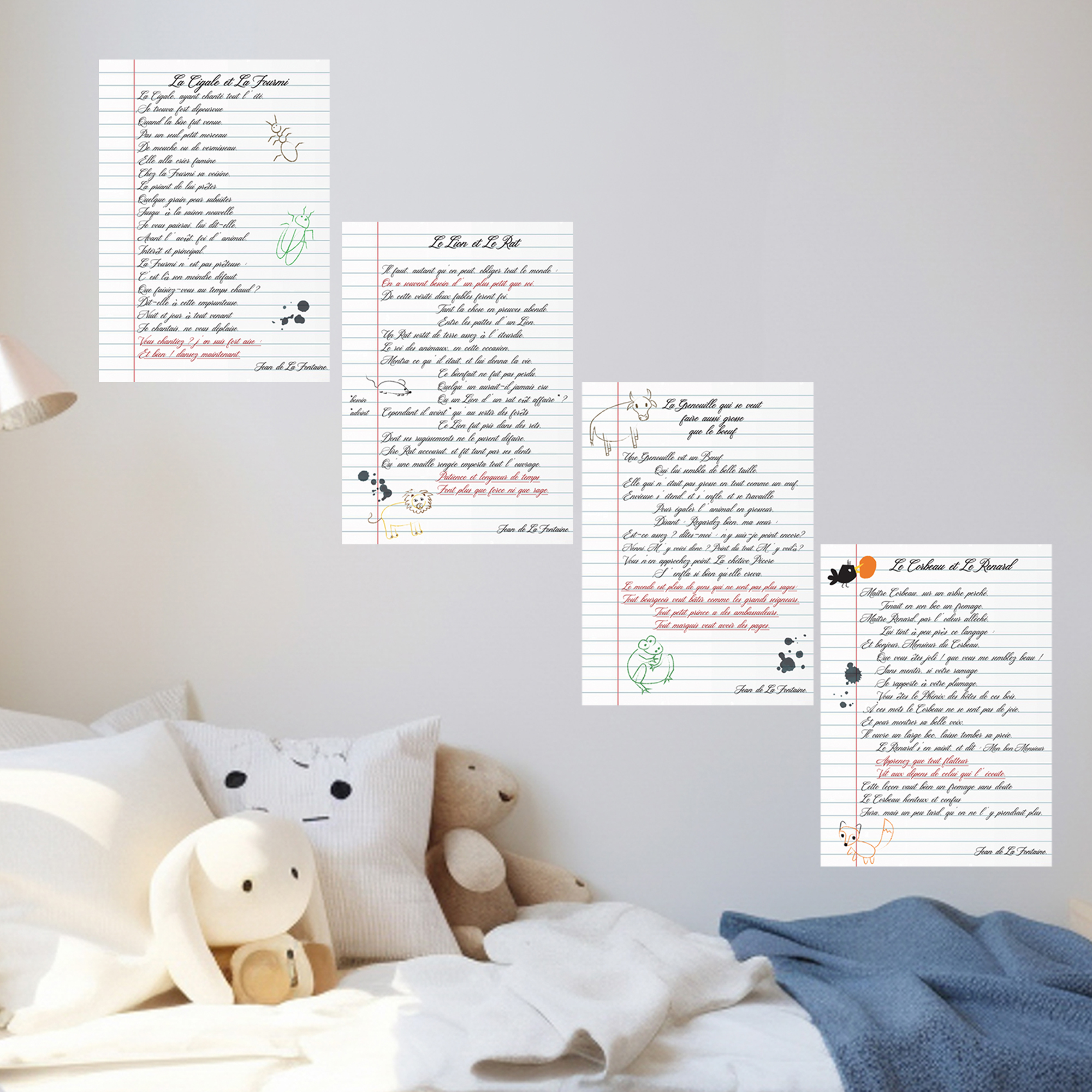 sticker, mes fables, de la fontaine