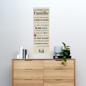 sticker, les règles de la famille