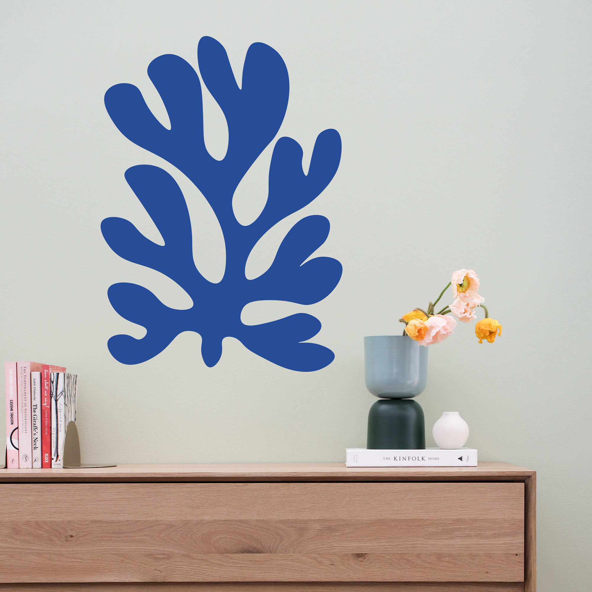 sticker, corail bleu
