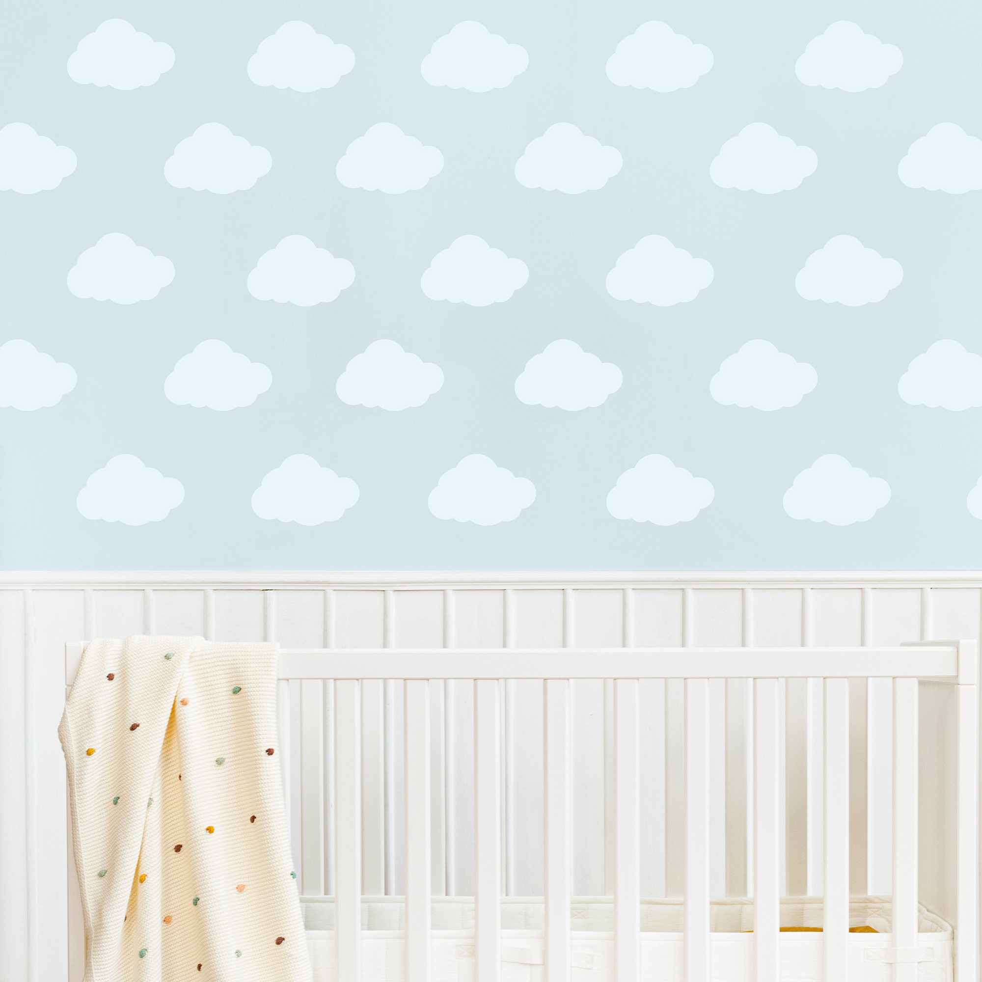 sticker, nuages bleu ciel