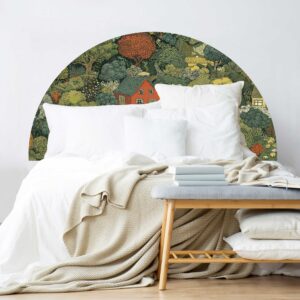 tête de lit, papier peint, intissé préencollé, campagne, demi-lune